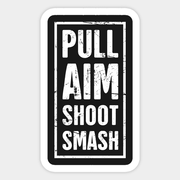 Distressed Skeet Shooting Design Sticker by MeatMan